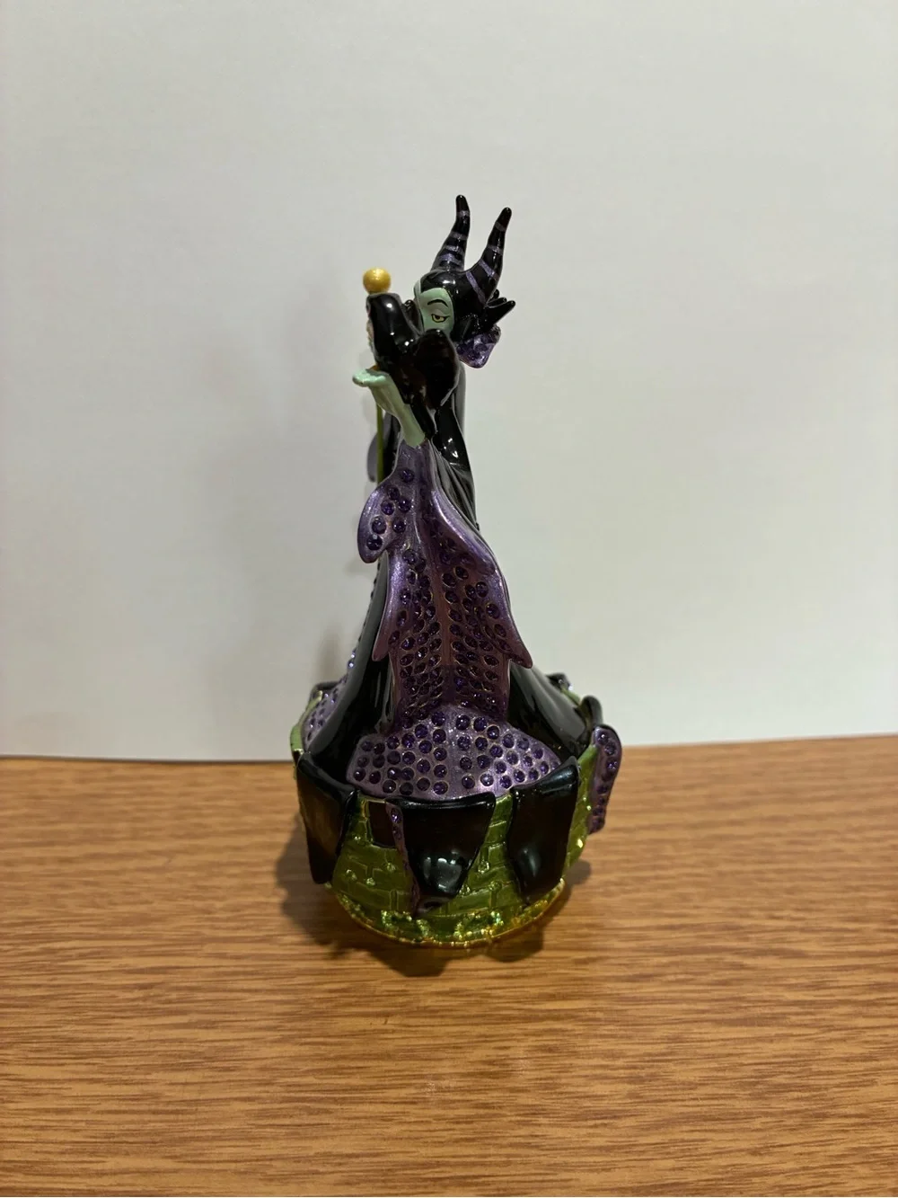 Arribas Brothers Jeweled Swarovski Maleficent & Diablo Disney Trinket Box Figure